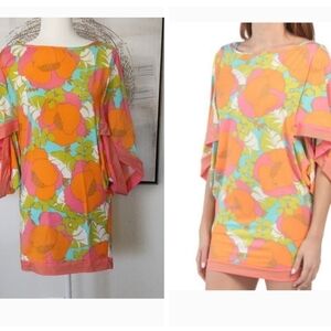 New TRINA TURK Playa De Flor Tunic Swim Cover-Up